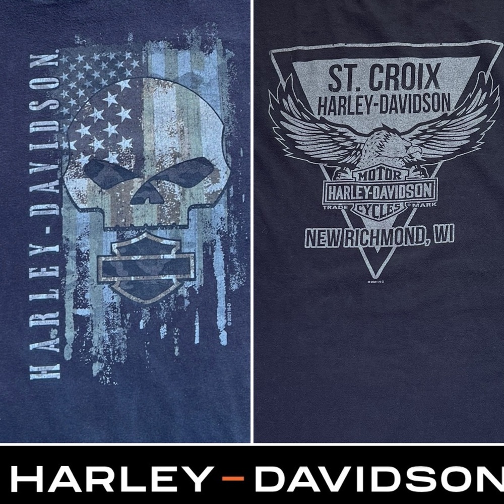 🏍️Willie G. Davidson Skull T-Shirt St. Croix Falls / New Richmond WI | H-D XXXL